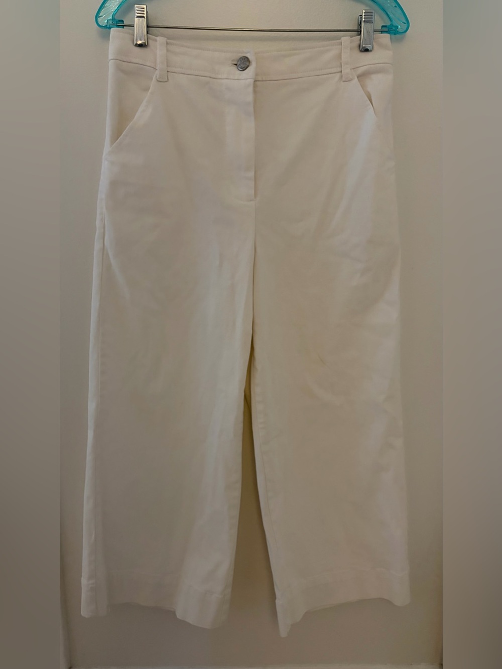 Chelsea & Violet - Cream Wide Leg Cropped Pants - 29